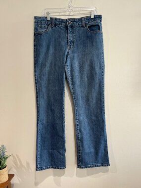 Nine West Boot Cut Jeans Womens 16 Medium Wash Stretch 90s